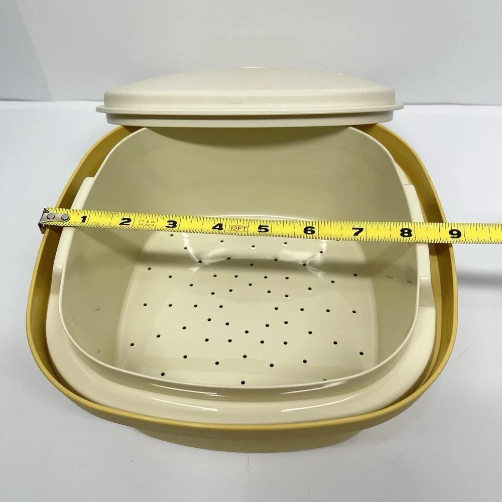 Vintage Tupperware Multi Server Steamer 3‎ Qt Container With Insert 888-1 USA